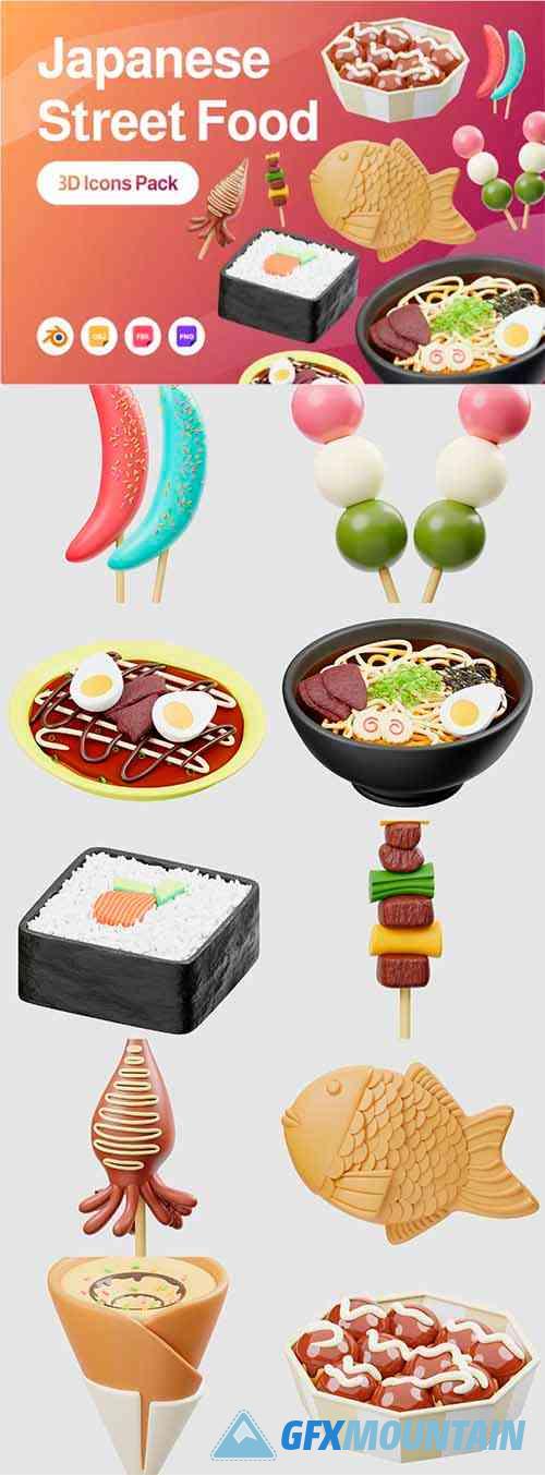 Japanese Street Food 3D Icon