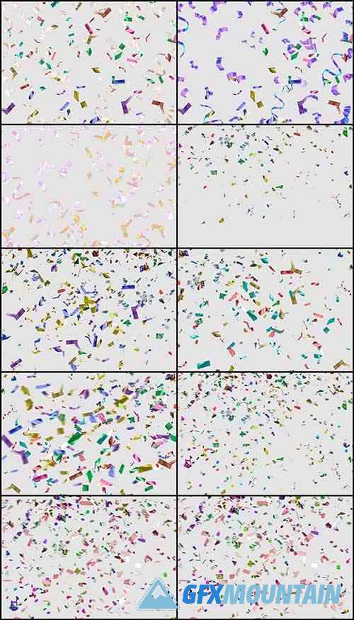 Colourful Foil Confetti Overlays