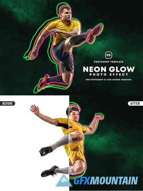 Neon Glow Photo Effect