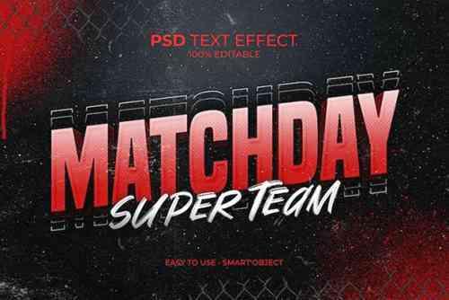Matchday Super Team Text Effect