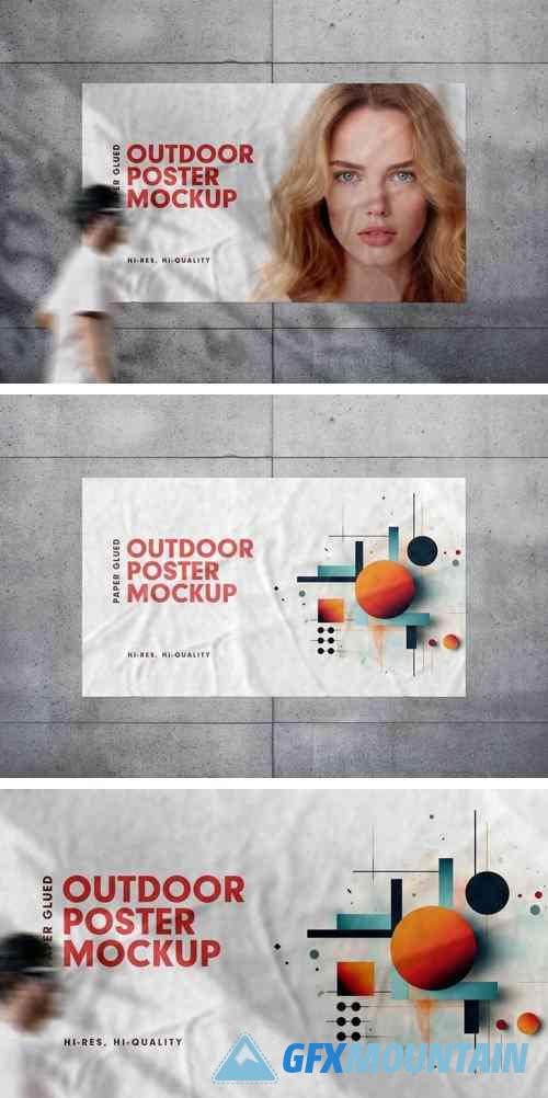 Outdoor Paper Glued Poster