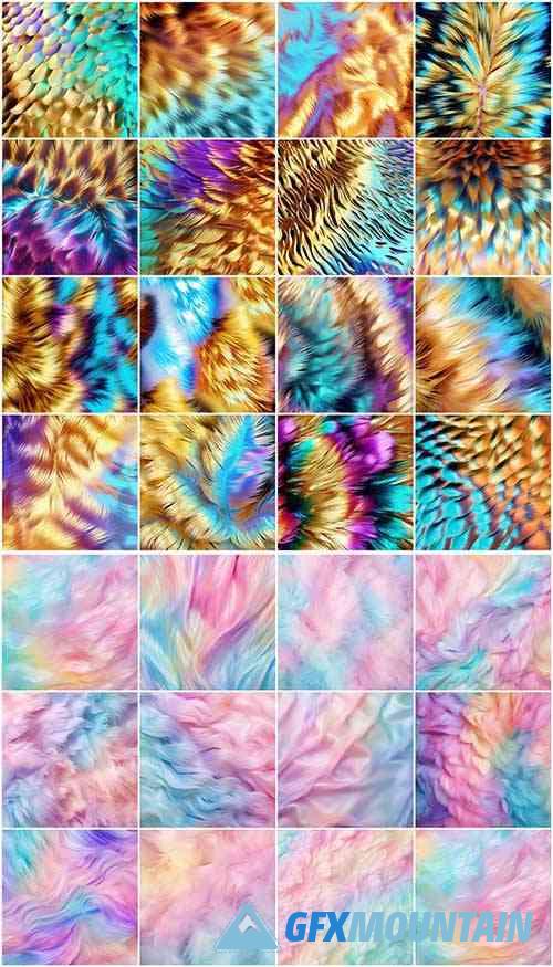 Colorful Fur & Hair Textures Collection