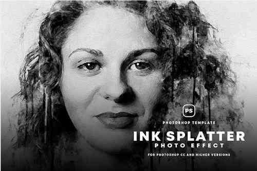 Ink Splatter Photo Effect