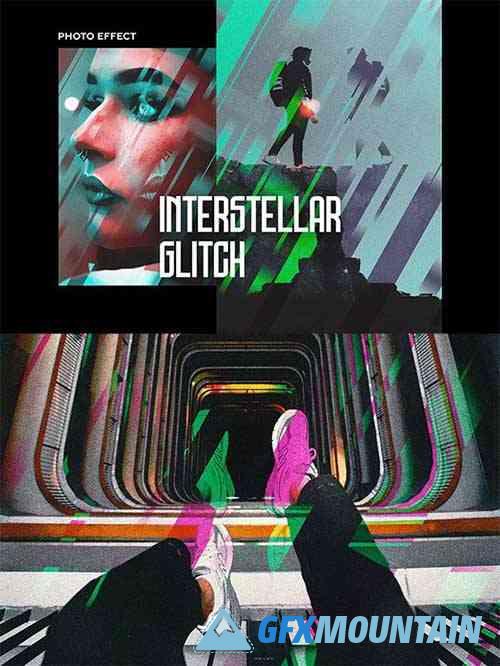 Interstellar Glitch Poster Effect