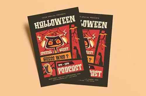Halloween Podcast Live Flyer