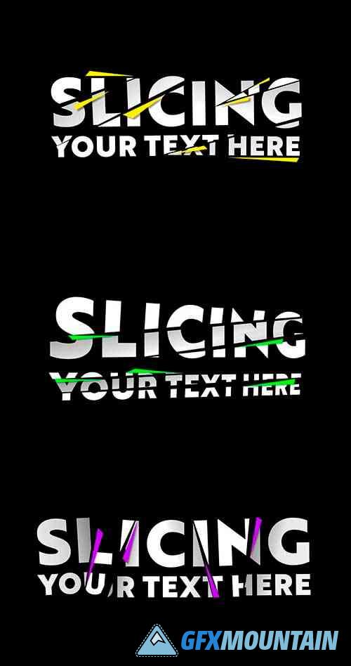 Slicing Text Effect