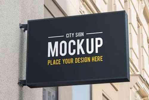 City Sign Mockup