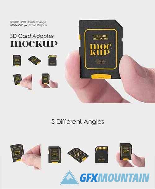 SD Card Adapter Mockup Set