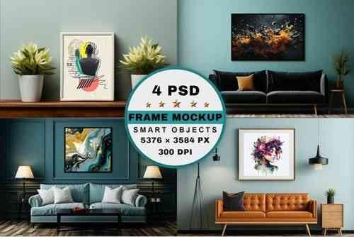 Gallery Wall Frame PSD Mockups Templates