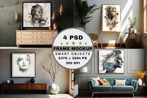 Portrait Frame PSD Mockups Templates