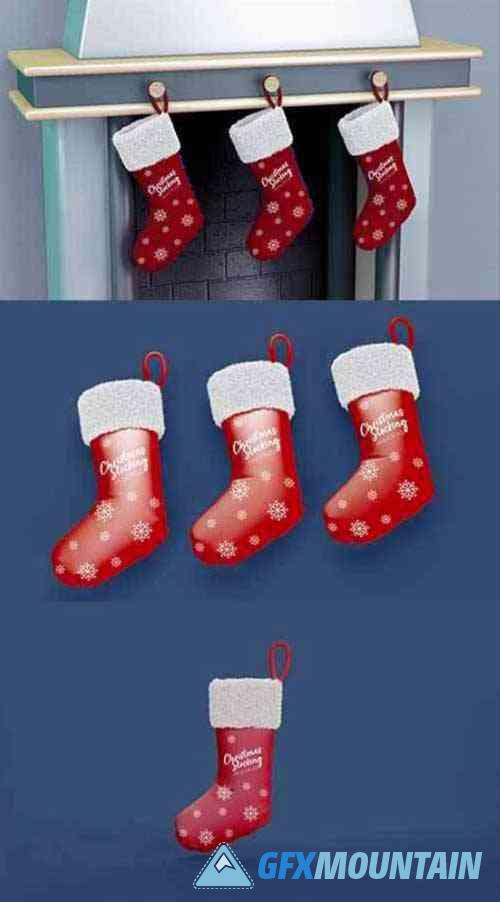 Christmas Socks Mockup
