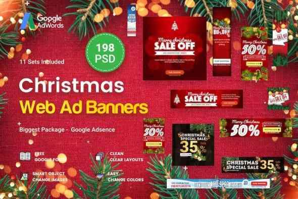 Christmas Banners Ad - 198 PSD