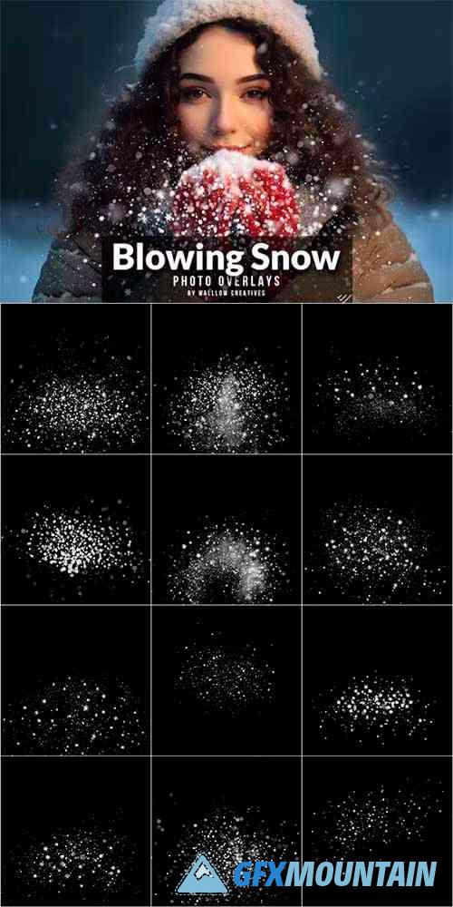 Realistic blowing snow overlays