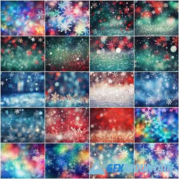 Winter Snowflakes Backgrounds Collection