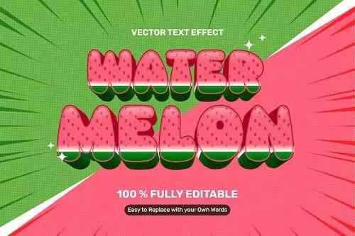 Water Melon Text Effect