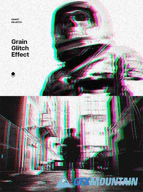 Grain Glitch Photo Effect