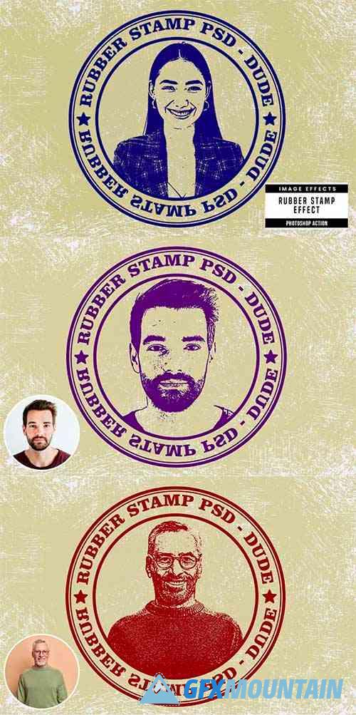Rubber Stamp Photo Effect