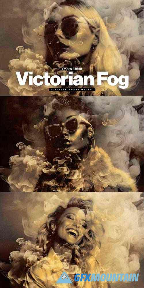 Vintage Victorian Fog Photo Effect Template
