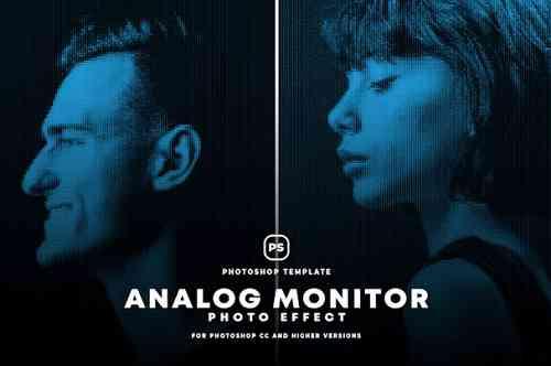 Analog Monitor Photo Effect