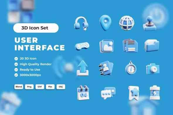 User Interface 3D Icon
