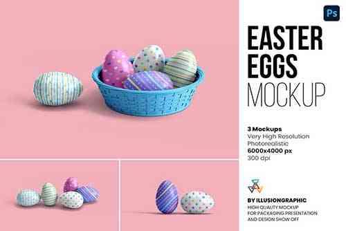 Easter Eggs Mockup
