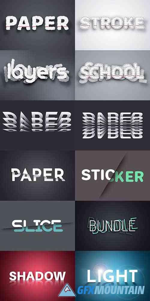 Paper Raster Text Effects