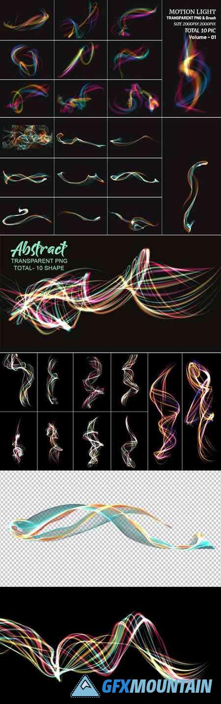Abstract Motion Light Brushes Collection
