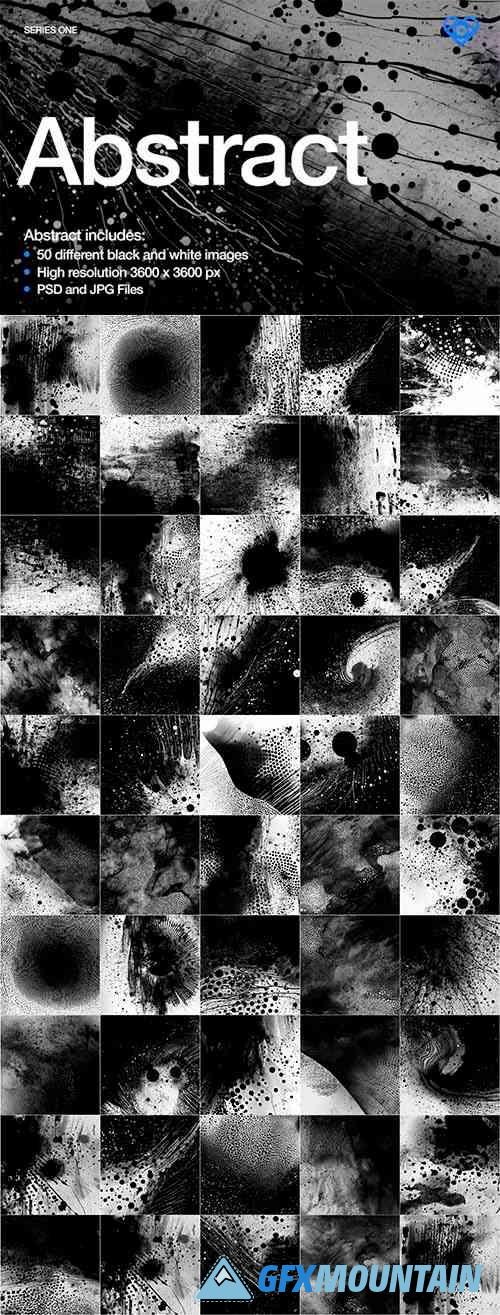 50 Abstract Black and White Textures