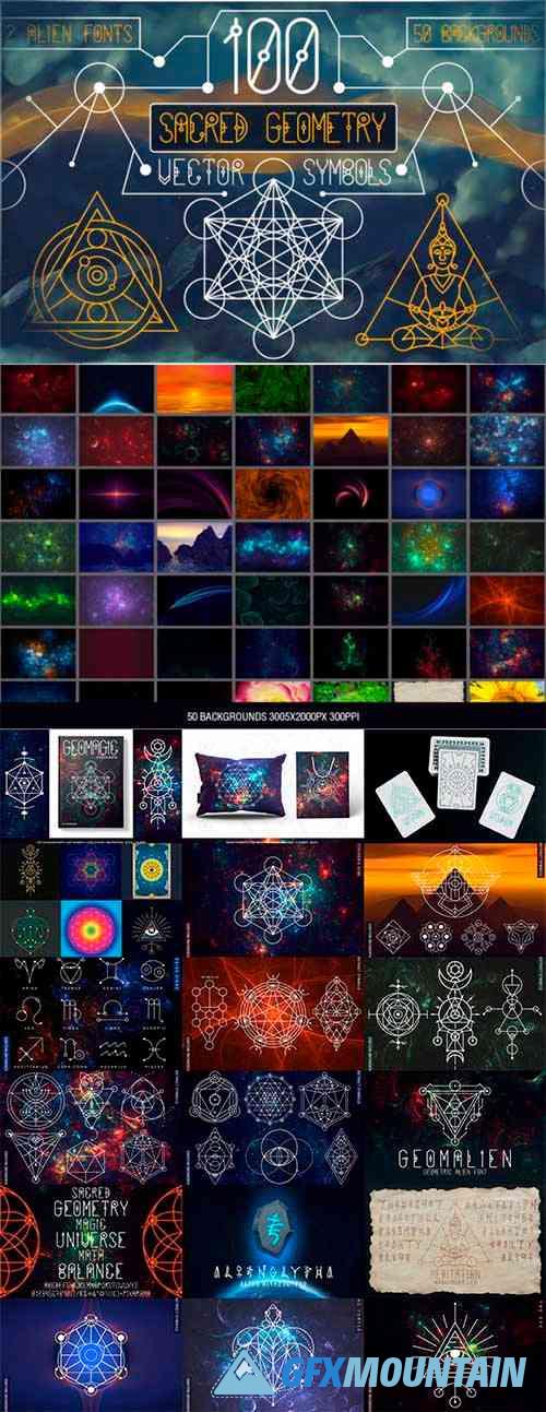 100 Sacred Geometry Symbols