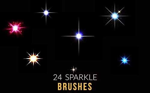Sparkle and Twinkle Light Photoshop brushes