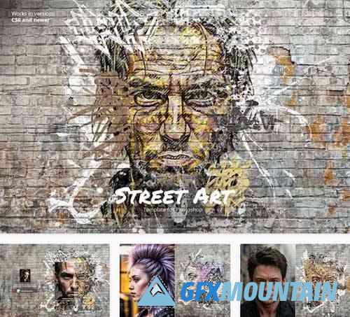 Street Art Template for Photoshop