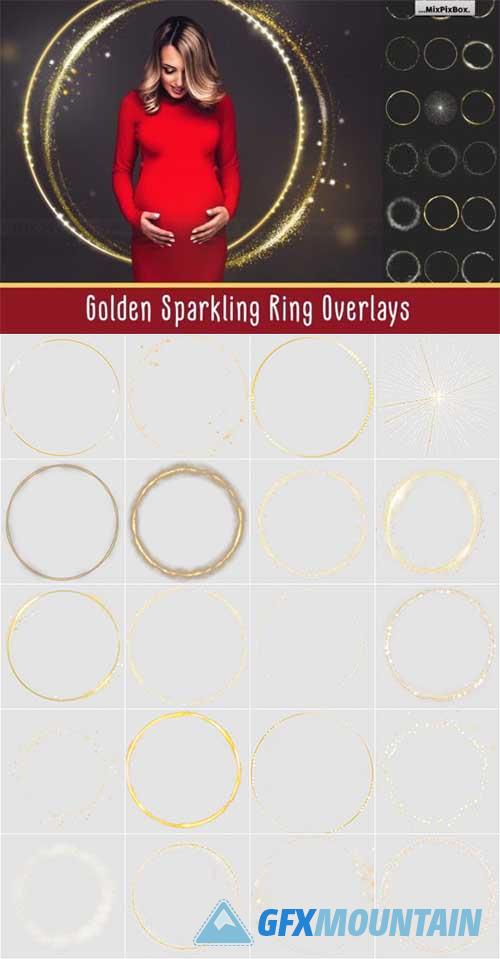 Golden Sparkling Ring Overlays