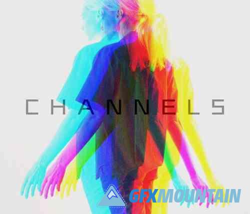 RGB Channels Anaglyph VHS Photoshop Effect