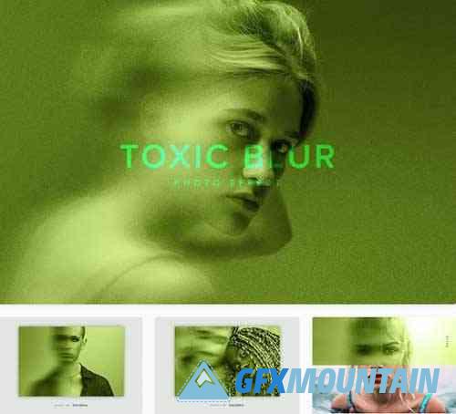 Green Toxic Blur PSD Photo Effect