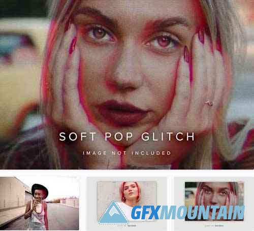 Soft Pop Glitch PSD Photo Effect