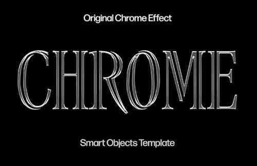 Metallic Chrome Text Effect