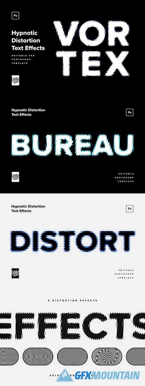Hypnotic Distortion Text Effects