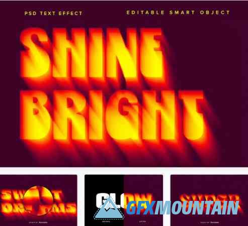 Bright Fading PSD Text Effect