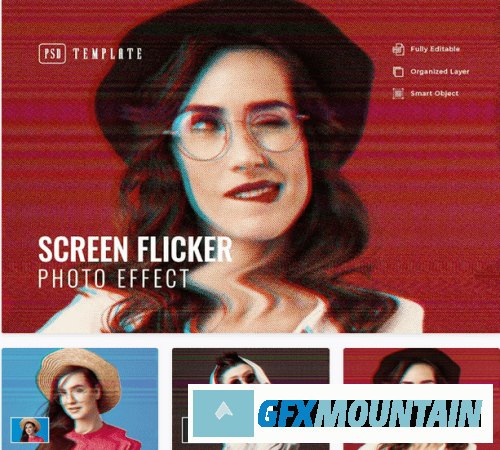 Screen Flicker Photo Effect