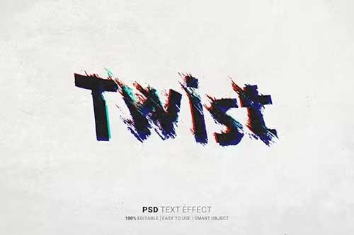 Twist Distortion Editable Text Effect