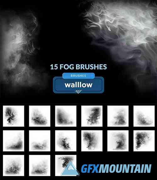 Smoke fog and mist photoshop digital brushes