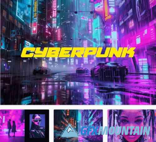 Fluorescent Cyberpunk Photo Effect