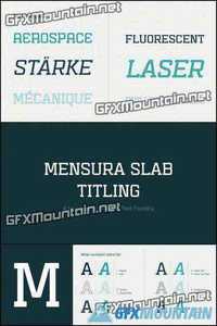 Mensura Slab Titling Font Family - 12 Fonts for $100!
