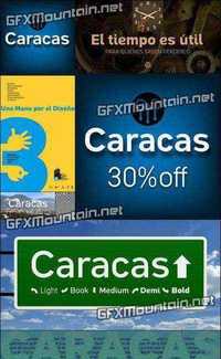 Caracas Font Family - 6 Fonts for $144