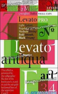 Levato Pro Font Family - 10 Fonts for $585