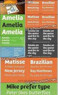 Amelia Font Family - 16 Fonts for $129