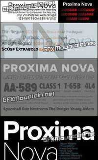 Proxima Nova Font Family - 126 Fonts for $644