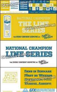 National Champion Line Series - 12 Fonts for $27