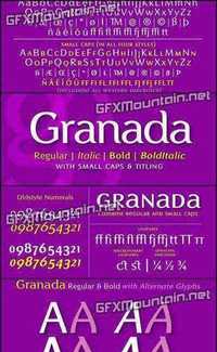 Granada - 4 Fonts for $160