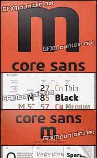 Core Sans M Font Family - 56 Fonts for $448
